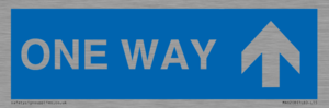 One way with up directional arrow